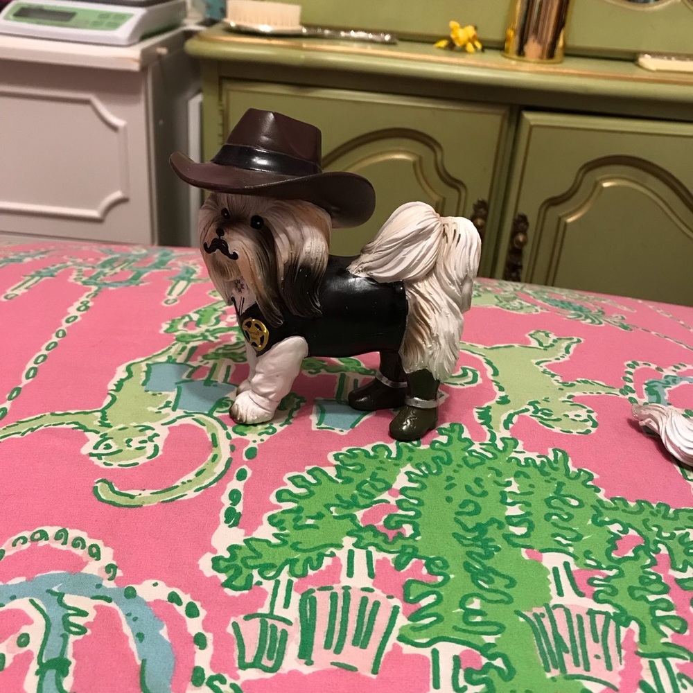 The Hamilton Collection Sher-ruff Paws Spurs & Furs Shih Tzu Cowboy